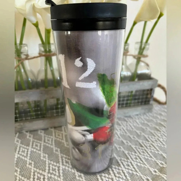 Starbucks Plastic Holiday Tumbler. Appears to be from 2015. 16 fl. Oz. - Picture 1 of 8